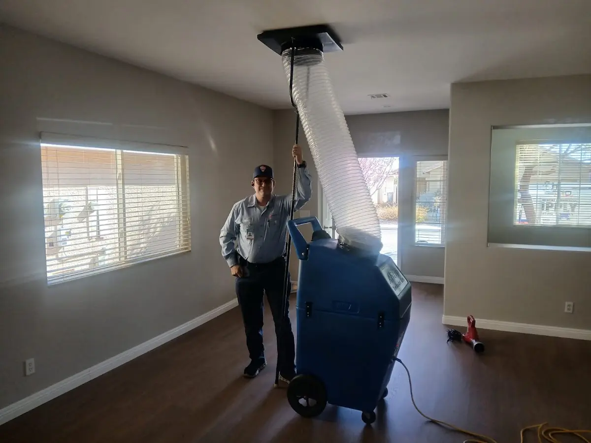 Professional Dryer Vent Cleaning work inside a Breckenridge home